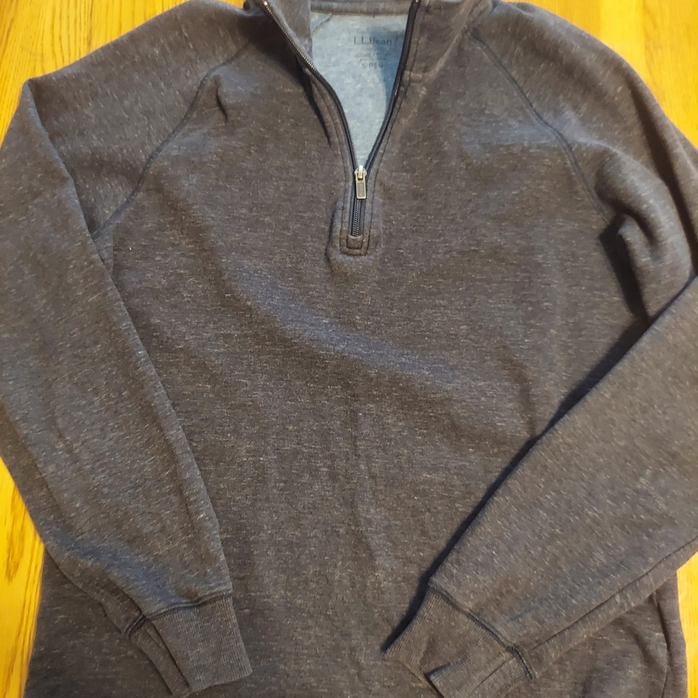 L.L. Bean Men's Charcoal Zip-Up Sweater